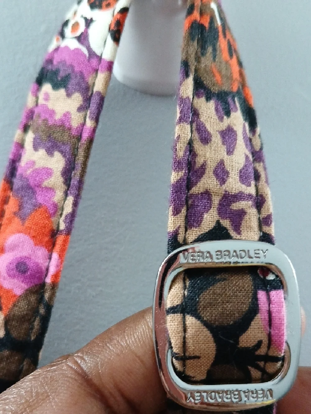 Vera Bradley Floral Quilted Crossbody in Brown, Pink & Purple - Picture 6 of 7